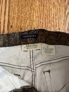 Vintage St. John's Bay Brown Paisley Waistband Stretch Pants